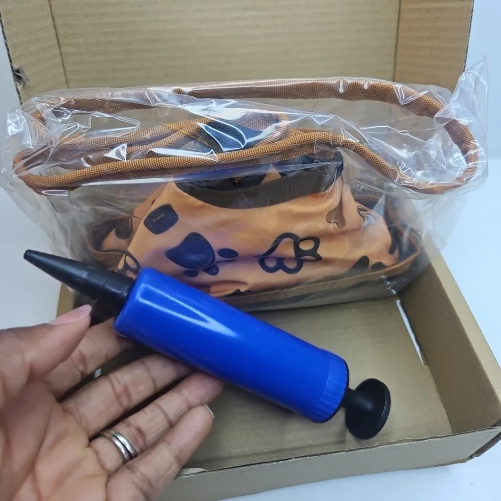 Pet Recovery Collar With Pump with Paw Print Design